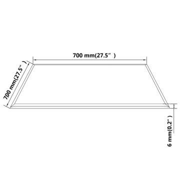 Blat de masă din sticlă securizată pătrat 700 x 700 mm - Img 4