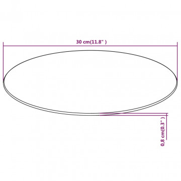 Blat de masă din sticlă securizată, rotund, 300 mm - Img 4
