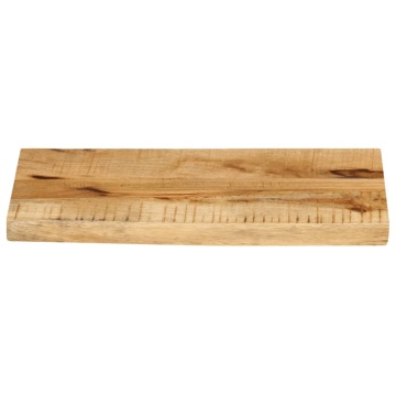 Blat de masă margine naturală, 40x20x3,8 cm, lemn masiv mango - Img 3