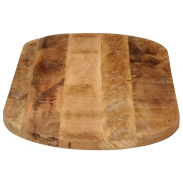 Blat de masă oval, 100x40x2,5 cm, lemn masiv mango brut - Img 4