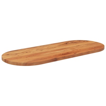 Blat de masă oval, 100x40x3,8 cm, lemn masiv de acacia - Img 3