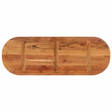 Blat de masă oval, 110x40x3,8 cm, lemn masiv de acacia - Img 8