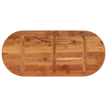 Blat de masă oval, 110x50x2,5 cm, lemn masiv de acacia - Img 8