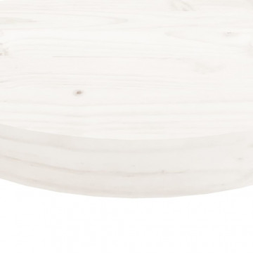 Blat de masă rotund, alb, Ø70x3 cm, lemn masiv de pin - Img 7