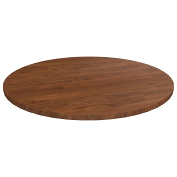 Blat de masă rotund maro închis Ø50x1,5 cm lemn stejar tratat - Img 1
