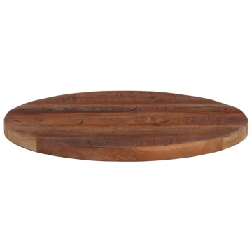 Blat de masă rotund, Ø 50x2,5 cm, lemn masiv reciclat - Img 3