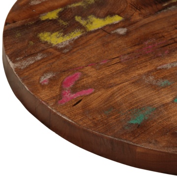 Blat de masă rotund, Ø 60x2,5 cm, lemn masiv reciclat - Img 5