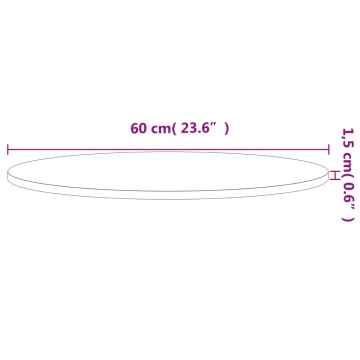 Blat de masă rotund, Ø60x1,5 cm, lemn masiv de fag - Img 4