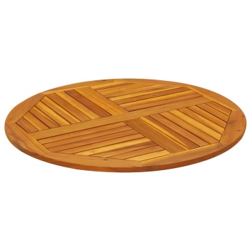 Blat de masă rotund, Ø90x2,2 cm, lemn masiv de acacia - Img 4