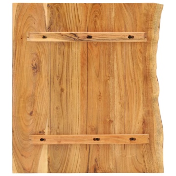 Blat lavoar de baie, 58x52x2,5 cm, lemn masiv de acacia - Img 2