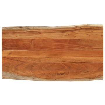 Blat masă, 120x60x2,5 cm dreptunghiular lemn acacia margine vie - Img 1