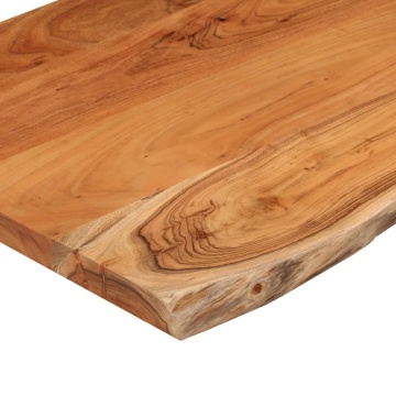 Blat masă 80x60x2,5cm dreptunghiular lemn acacia contur natural - Img 6
