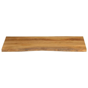 Blat masă cu margini naturale, 120x60x2,5 cm, lemn masiv mango - Img 3