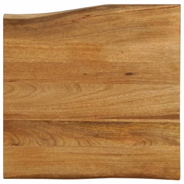 Blat masă cu margini naturale, 60x60x2,5 cm, lemn masiv mango - Img 1