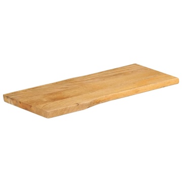 Blat masă cu margini naturale, 90x40x2,5 cm, lemn masiv mango - Img 2
