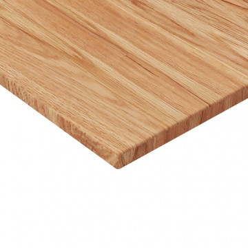 Blat masă pătrat maro deschis 40x40x1,5cm lemn stejar tratat - Img 3