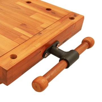 Blat pentru banc de lucru cu menghină, 52x44x9,5 cm lemn acacia - Img 5