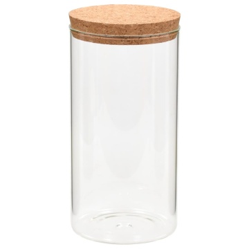 Borcane din sticlă depozitare, capac de plută, 6 buc., 1400 ml - Img 3
