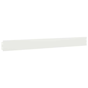 Borduri de gazon 10 buc Alb 10x103 cm Oțel laminat la rece - Img 4