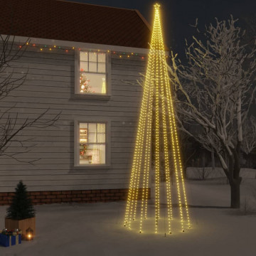 Brad de Crăciun, 1134 LED-uri, alb cald, 800 cm, cu țăruș - Img 1