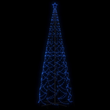 Brad de Crăciun conic, 1400 LED-uri, albastru, 160x500 cm - Img 4