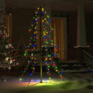 Brad de Crăciun conic 160 LED-uri, 78x120 cm, interior/exterior - Img 3