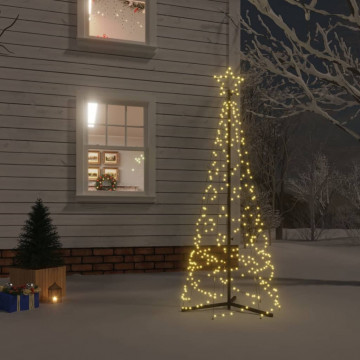 Brad de Crăciun conic, 200 LED-uri, alb cald, 70x180 cm - Img 1