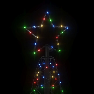 Brad de Crăciun conic, 200 LED-uri, multicolor, 70x180 cm - Img 8