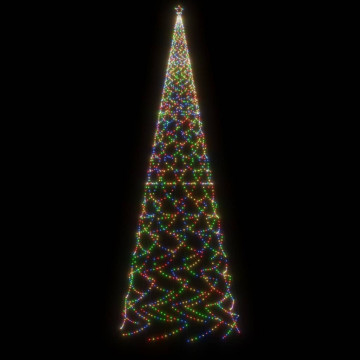 Brad de Crăciun cu țăruș, 3000 LED-uri, multicolor, 800 cm - Img 3