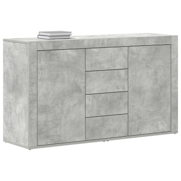 Bufet Gri Beton Lemn Prelucrat 120 x 36 x 69 cm Depozitare - Img 3