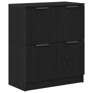 Bufet Negru din Stejar - 60 x 30 x 70 cm - Fabricat din Lemn Prelucrat - Img 2