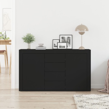 bufet Negru Lemn prelucrat 120 x 36 x 69 cm Depozitare Bufet - Img 4