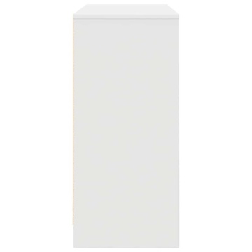 Bufetă albă 85x34x76 cm din lemn prelucrat - Img 6