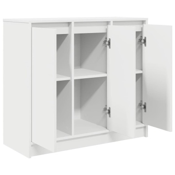 Bufetă albă 85x34x76 cm din lemn prelucrat - Img 8