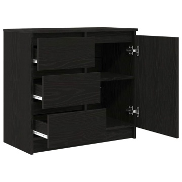 Bufetă cu sertar Stejar negru 71x35x65 cm Lemn prelucrat - Img 8