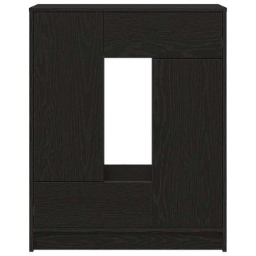 Bufetă cu sertare și uși Stejar negru 73x31x90 cm - Img 5