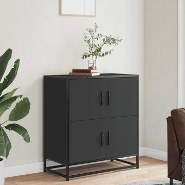 Bufetă neagră 68x35x76 cm lemn prelucrat - Img 3