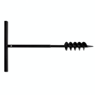 Burghiu de sol cu mâner 100 mm cu tub prelungitor 5 m oțel - Img 3