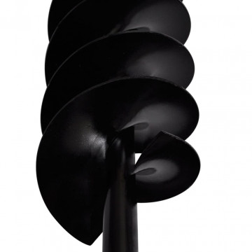 Burghiu manual cu mâner 100 mm cu spirală dublă, Negru - Img 5