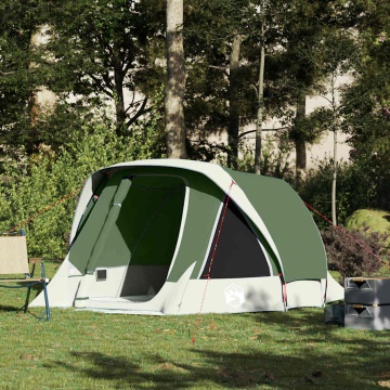 Cabină cort de camping, 4 persoane, verde, impermeabil - Img 1