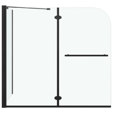 Cabină de duș dublu-pliabilă, negru, 120x68x130 cm, ESG - Img 3