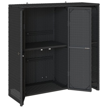 Cabinet de depozitare Negru 100x36x102 cm Ratan - Img 4