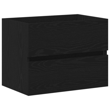 Cabinet pentru chiuvetă Stejar Negru 60x38,5x45 cm Lemn ingineresc - Img 2