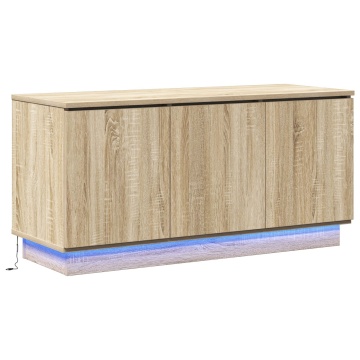 Cabinet TV Sonoma Oak 100x38x49 cm Lemn ingineresc - Img 2