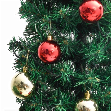 Cactus de Crăciun cu suport și LED, verde, 180 cm, PVC - Img 8