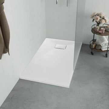 Cădiță de duș, alb, 100 x 80 cm, SMC - Img 1