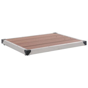 Cădiță de duș de exterior maro 80x62 cm WPC și oțel inoxidabil - Img 1