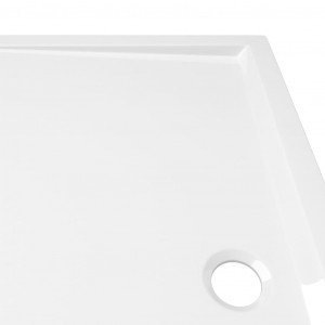 Cădiță de duș dreptunghiulară din ABS, alb, 70x120 cm - Img 5