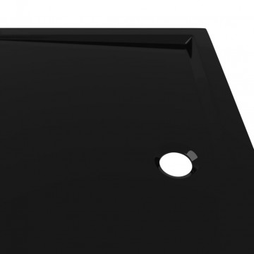 Cădiță de duș dreptunghiulară din ABS, negru, 70x100 cm - Img 5