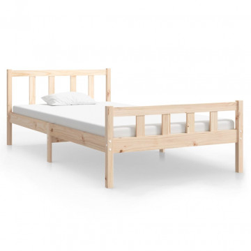 Cadru de pat, 100x200 cm, lemn masiv - Img 2